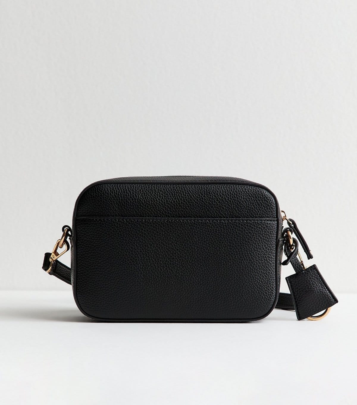 New Look Black Faux Leather Front Pocket Crossbody Bag New Look - 4