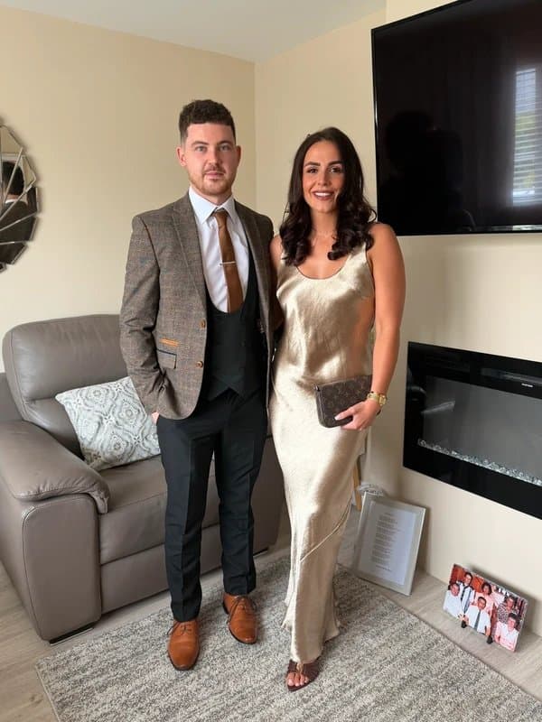 ASOS Gold satin dress