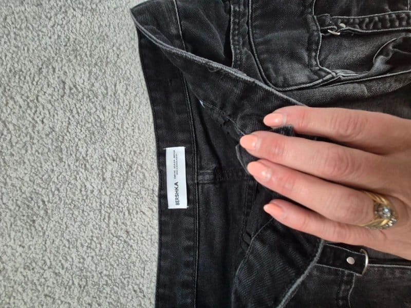 Bershka Black Denim Mini Skirt