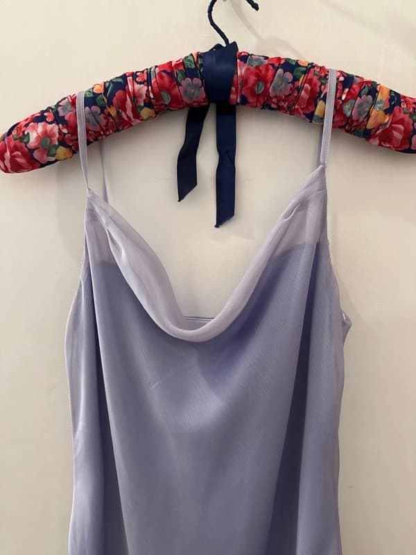 New Look Y2K New look size 14 lilac cowl neck strappy midi slip dress