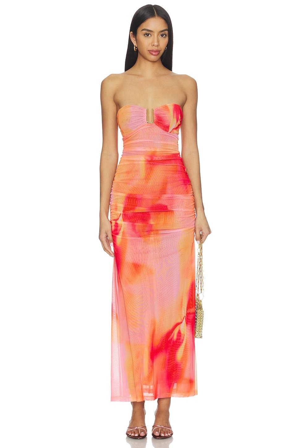 revolve Stephanie Printed Mesh Dress