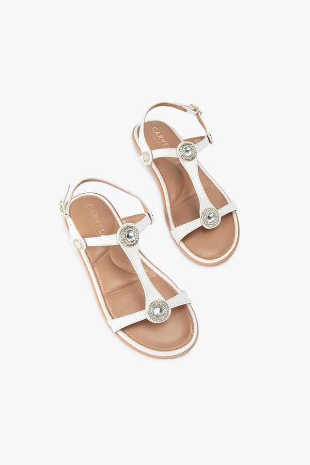 Carvela Carvela Women's 'Amalia Sandal' Leather Sandals in White - 2