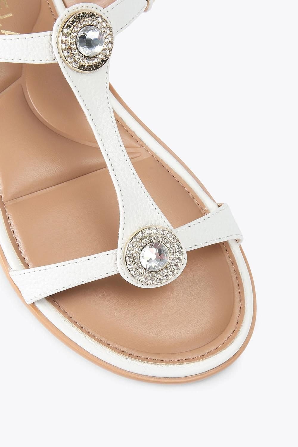 Carvela Carvela Women's 'Amalia Sandal' Leather Sandals in White - 4
