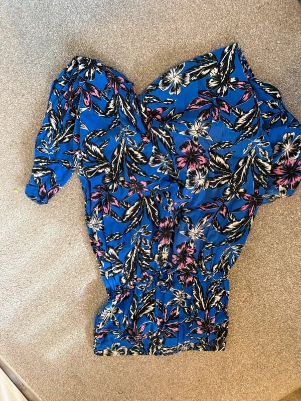 New Look Floral strapless jumpsuit