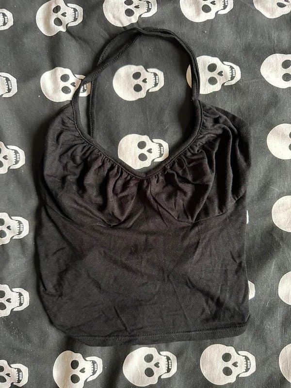 ASOS ASOS luxe 90s halter strappy back crop top