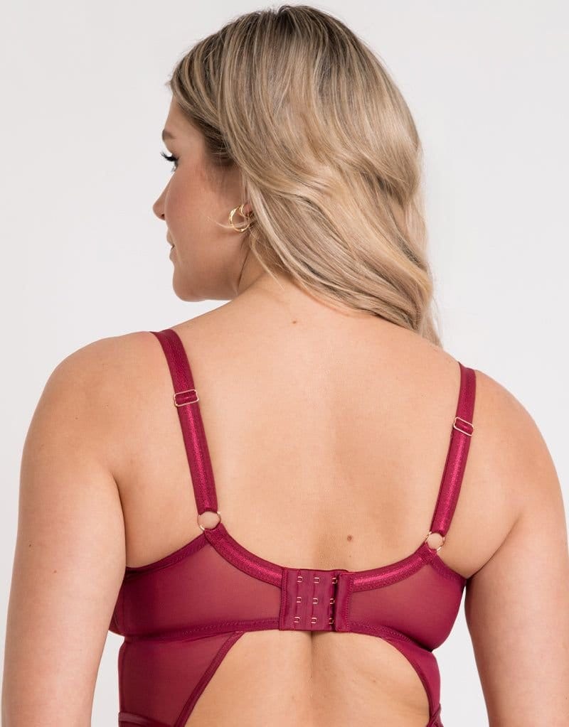 Scantilly Scantilly Women's Suspense Plunge Bodysuit in Purple - 4