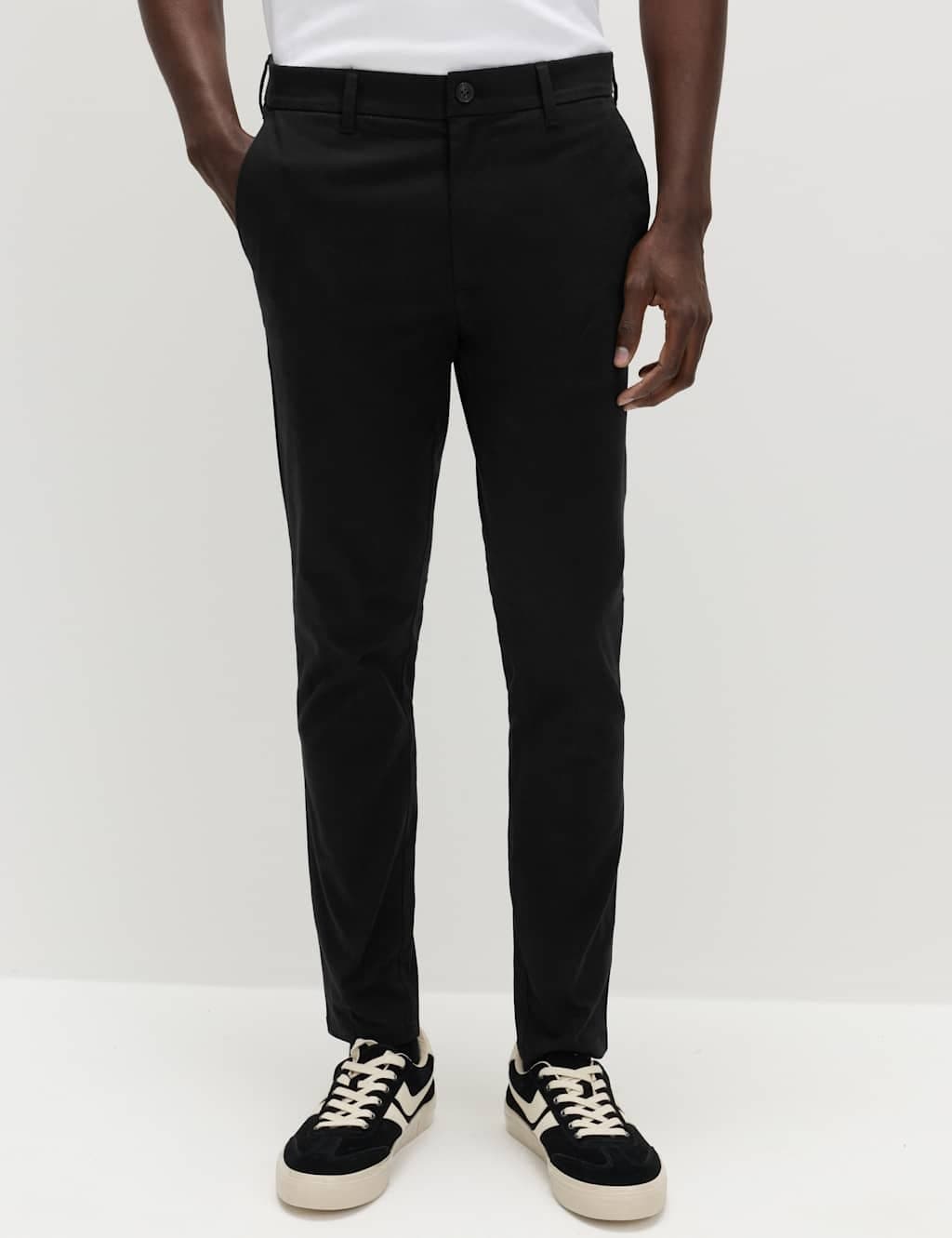 Marks & Spencer M&S Black Stretch Chinos For Men