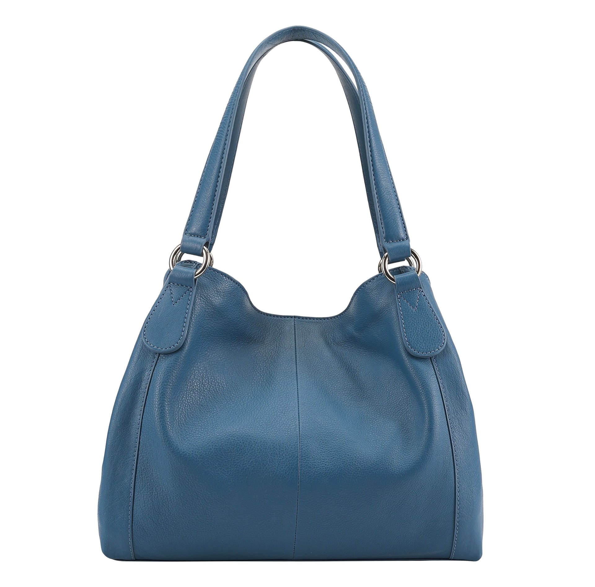 Paul Costelloe Paul Costelloe Women's Sophie Leather Shoulder Bag in Dark Blue - 4