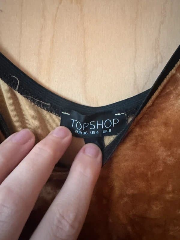 Topshop Topshop long dress crushed velvet size 8