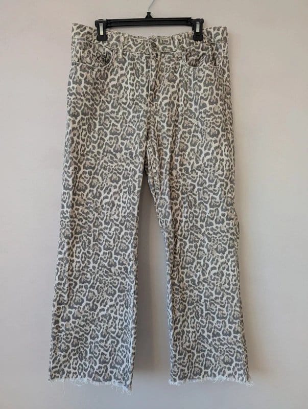 Stradivarius Leopard Print Jeans Size 16