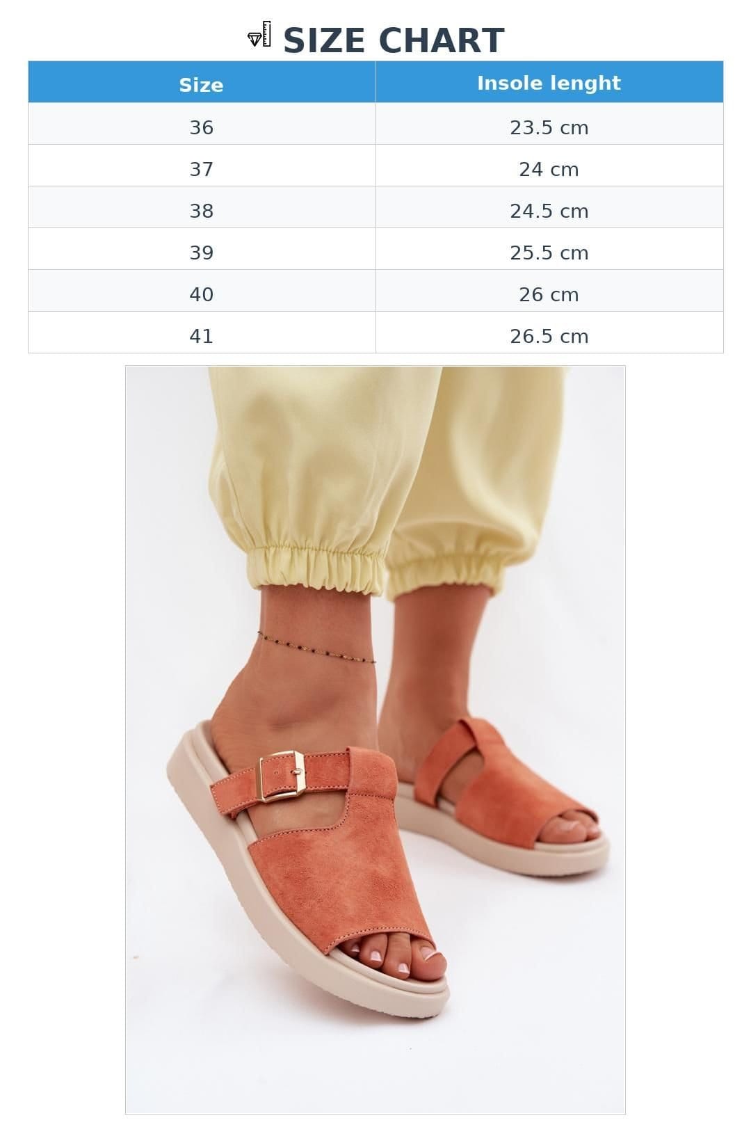 Love Lace Love Lace Women's Suede Platform Sandals with Gold Buckle Straps for Comfort in Orange - 4