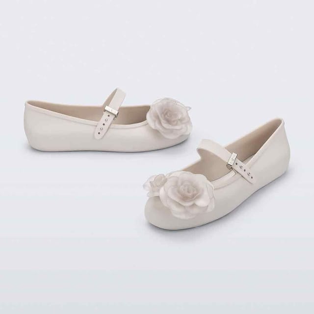 Melissa Shoes Melissa Shoes Women's Soft Ballerina Petals in Beige - 3