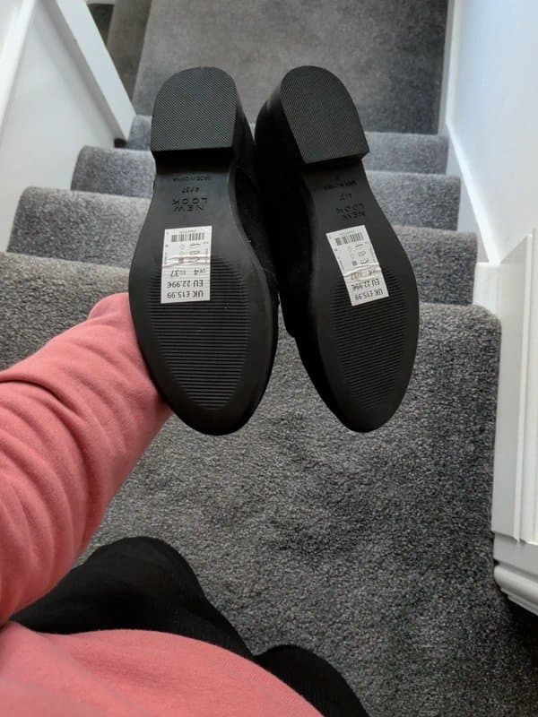 New Look New Look black suede Wide Fit Size 4 shoes