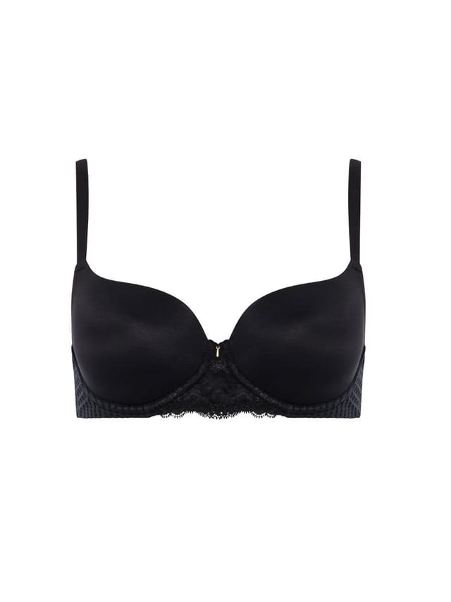 Chantelle Chantelle Women's Easy Feel Marilyn Covering T-Shirt Bra - Golden Beige in Black - 3