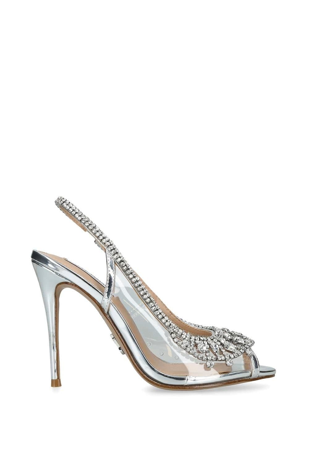 Steve Madden Steve Madden Silver Crystal 'Extension' Heels