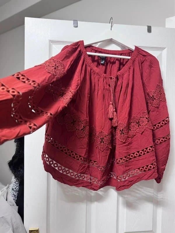 New Look New Look Boho Embroidered Blouse – Size 10 – Excellent Condition