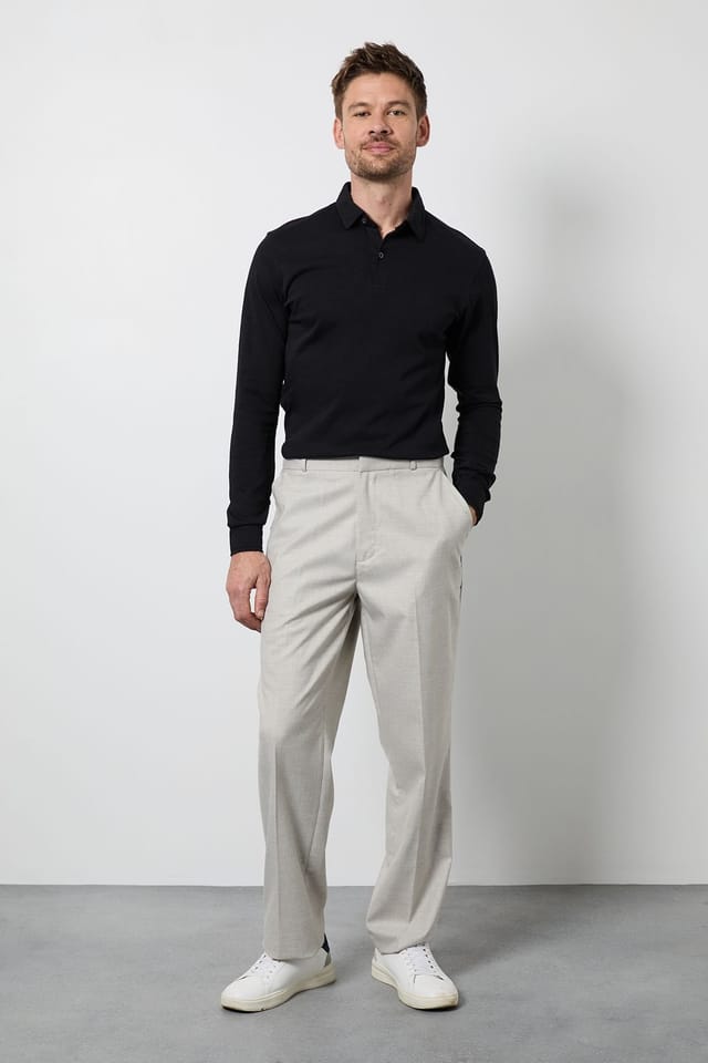 Burton Burton Men's Black Long Sleeve Smart Polo Shirt - 2