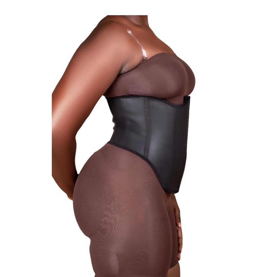 GWB Shapewear GWB Shapewear Women's Short Torso Waist Trimmer Trainer Girdle Corset Shapewear in Black