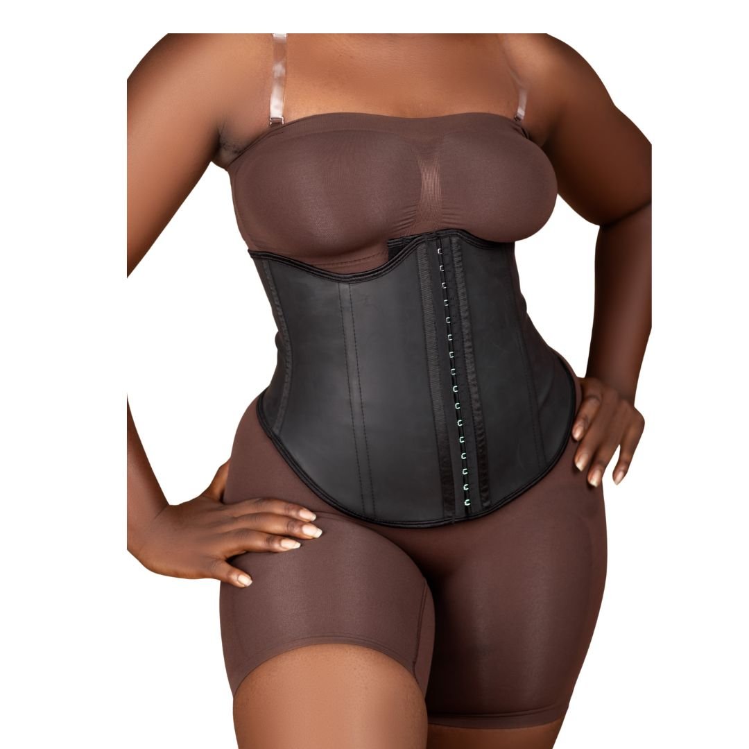 GWB Shapewear GWB Shapewear Women's Short Torso Waist Trimmer Trainer Girdle Corset Shapewear in Black - 2