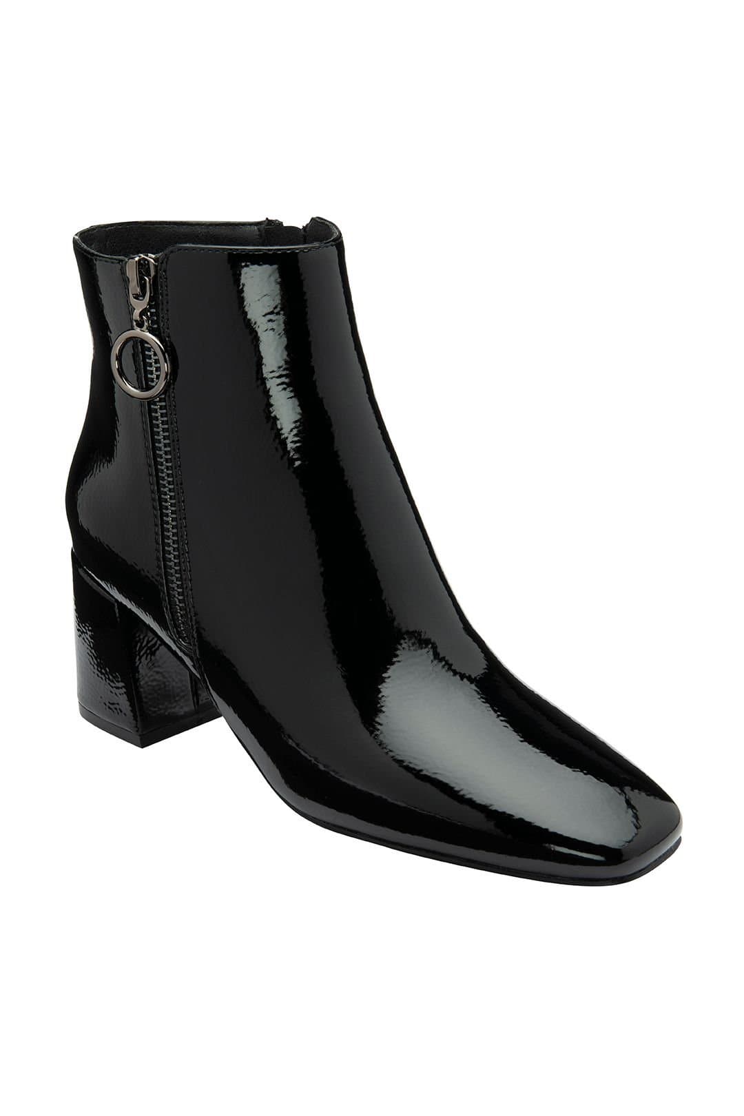 Lotus Lotus Women's Black Patent 'Furiosa' Heeled Ankle Boots