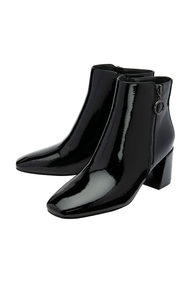 Lotus Lotus Women's Black Patent 'Furiosa' Heeled Ankle Boots - 2