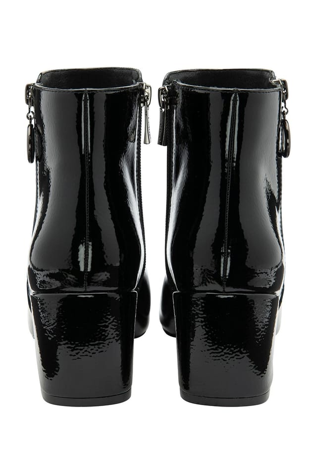 Lotus Lotus Women's Black Patent 'Furiosa' Heeled Ankle Boots - 3