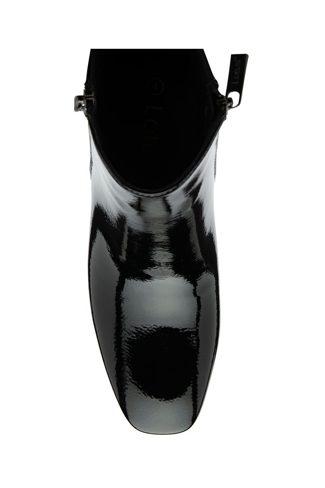Lotus Lotus Women's Black Patent 'Furiosa' Heeled Ankle Boots - 4