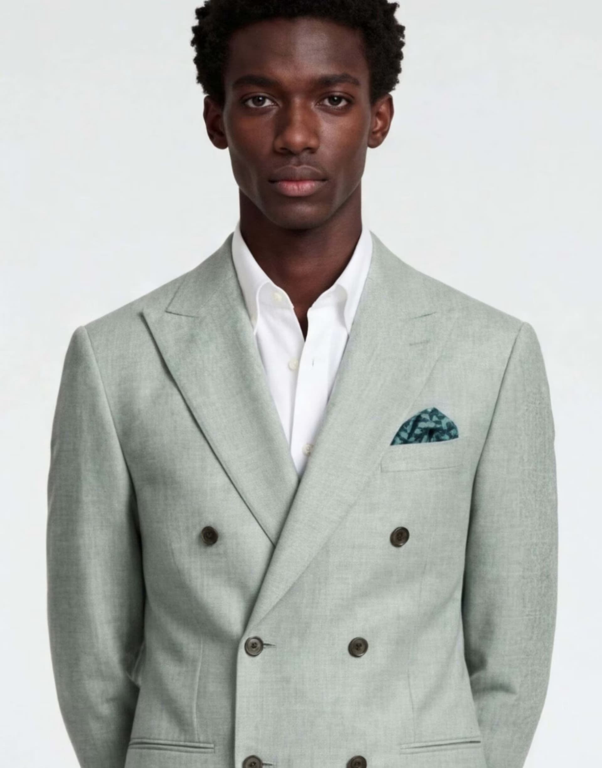 ASOS Harry Brown Giacomo slim fit double breasted suit jacket in green