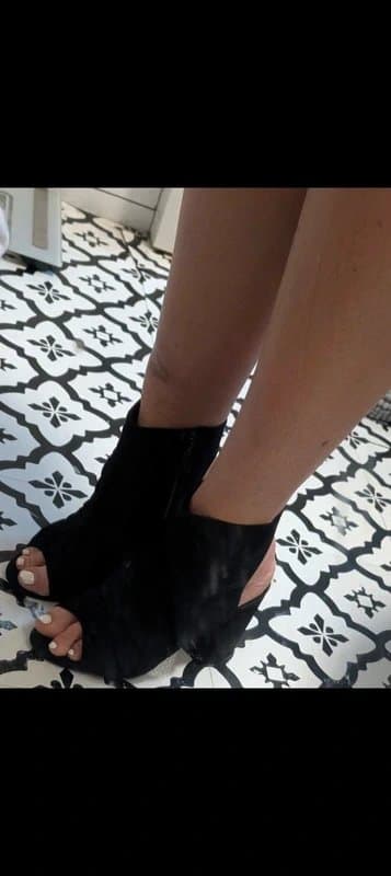 New Look Black open toe wide fit chunky heel