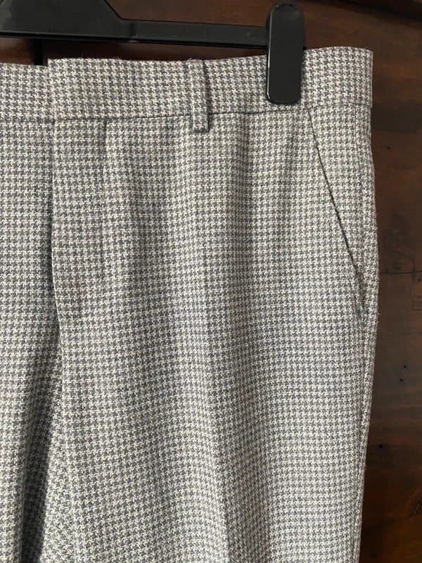 ASOS ASOS Men’s Three Piece Suit Houndstooth Wool 44 36 VGC