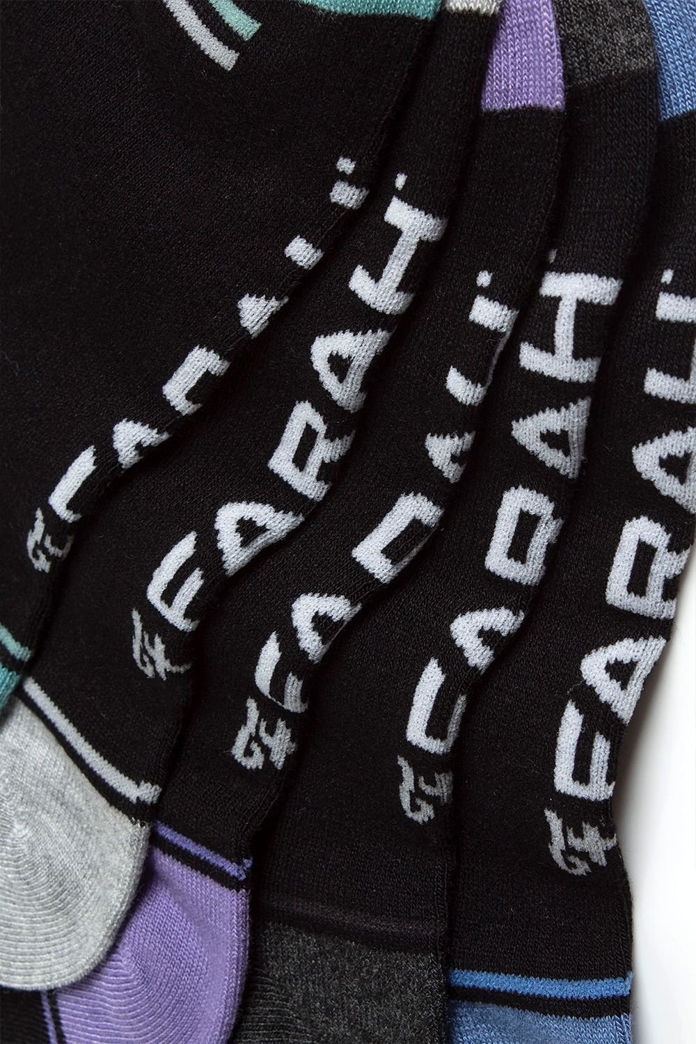 Farah FARAH Men's 10 Pack Breathable Bamboo Plain Trainer Socks in White - 3