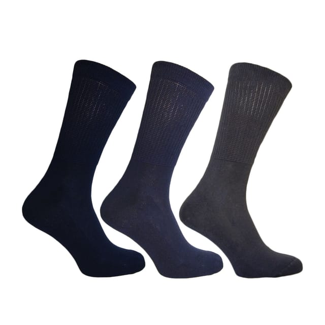Simply Essentials Simply Essentials Men's Big Foot Memory Cushioned Socks (Pack Of 3) in Baby Blue - 2