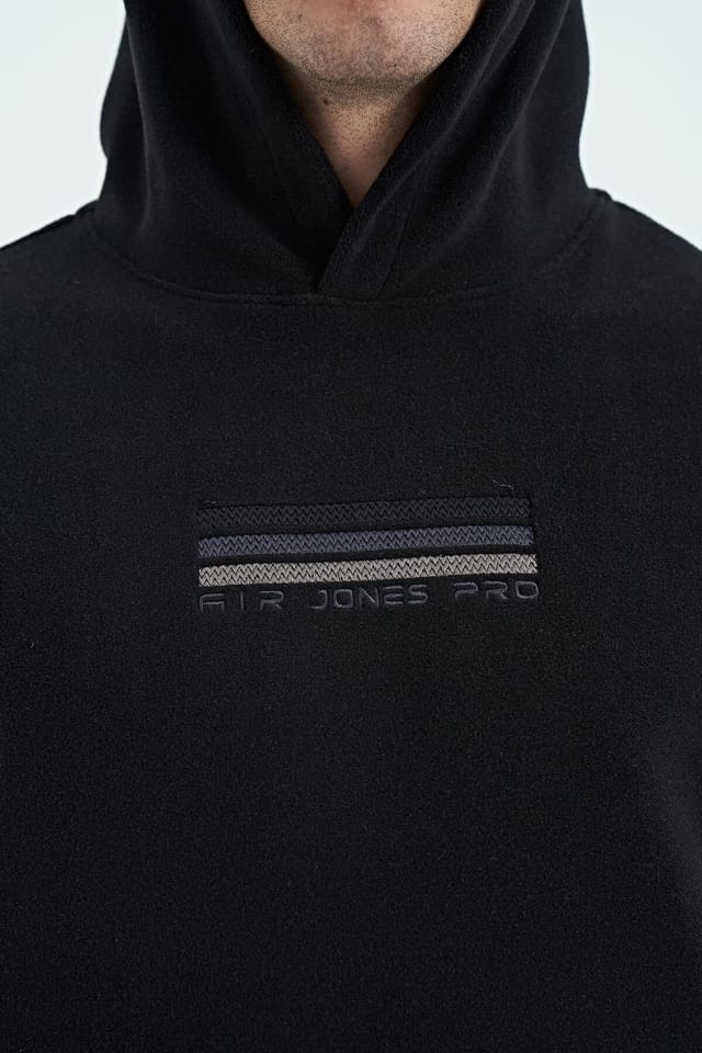 Tommy Life Tommy Life Men's Printed Logo Hoodie in Black - 3