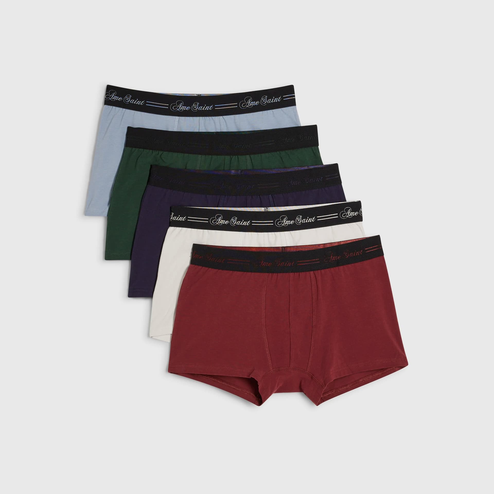 River Island Mens River Island Black Scripty Waistband Pack Of 5 Trunks