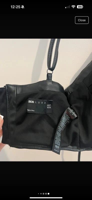 ASOS Black leather corset