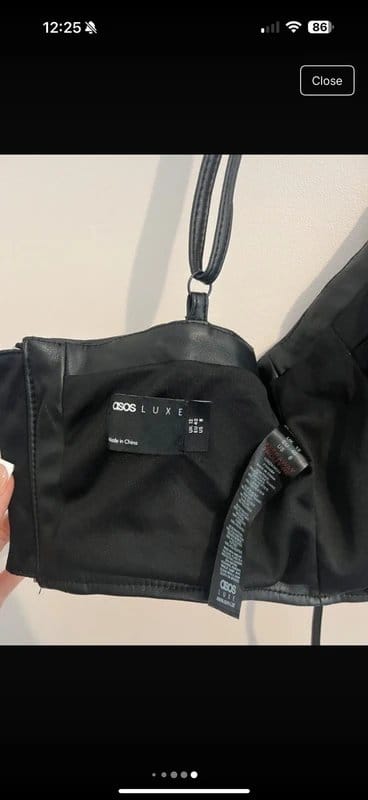 ASOS Black Leather Corset