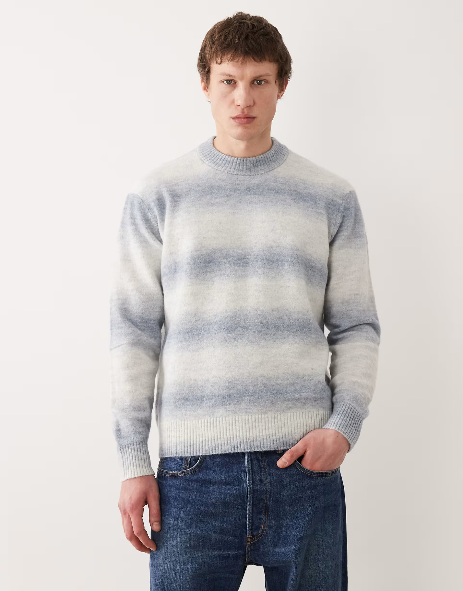 ASOS Selected ombre knit jumper in blue