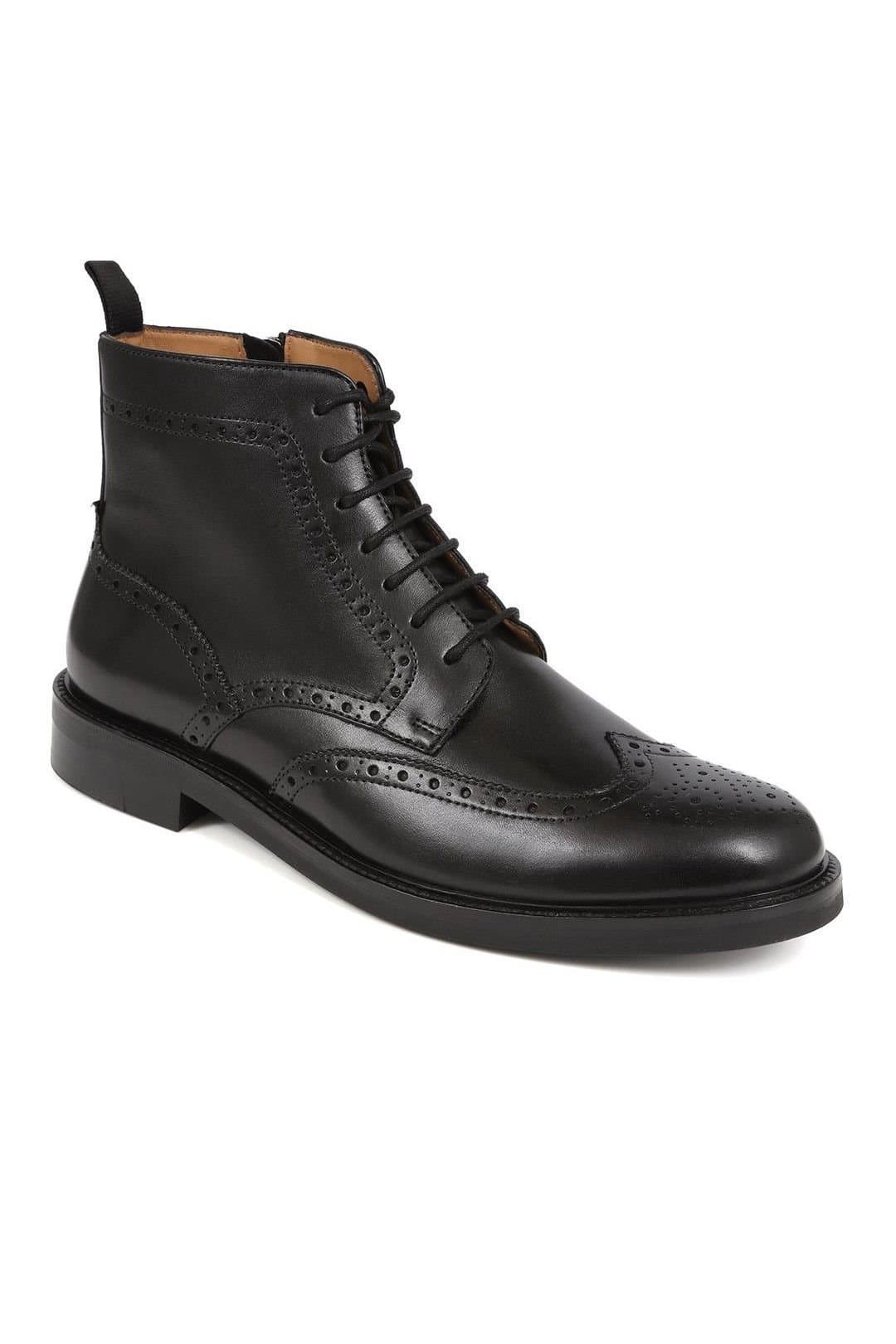 Jones Bootmaker Jones Bootmaker Men's Fletcher Leather Boots in Black