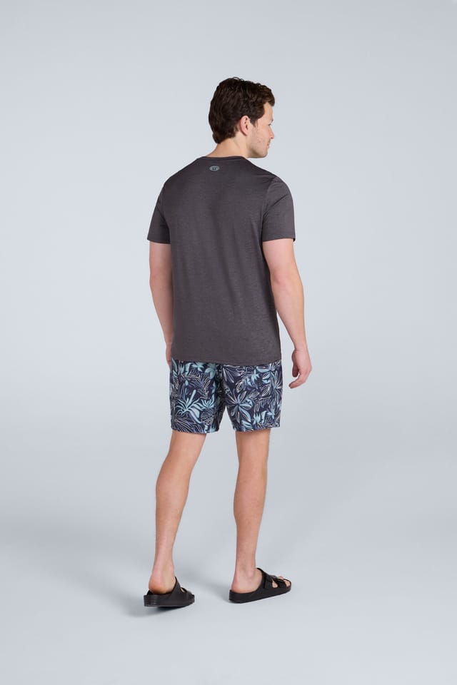 Animal Animal Men's 'Latero' Logo Print Quick Dry UPF 50+ Protected Relaxed Fit Swim Tee in Charcoal - 3