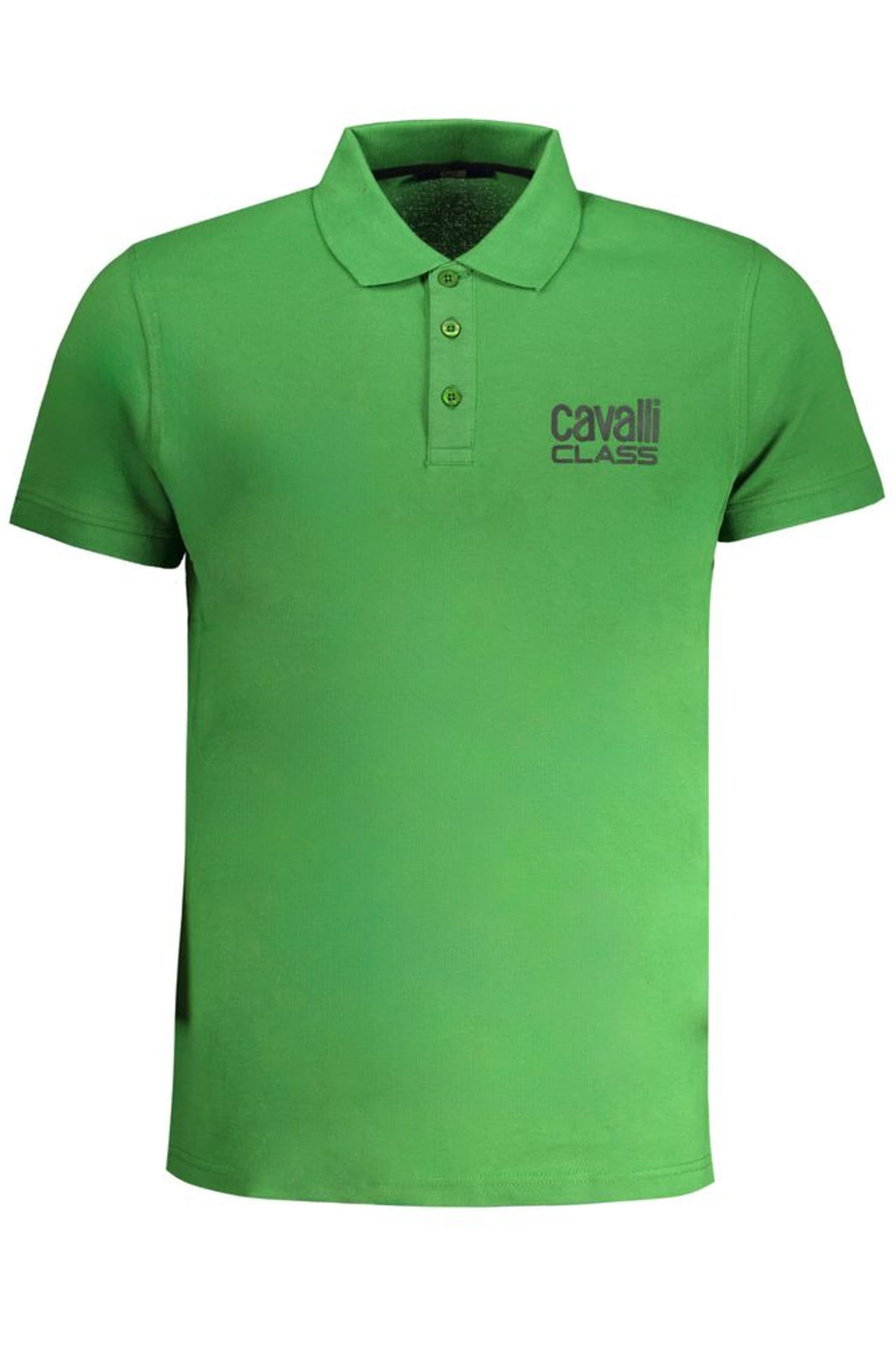 Cavalli Class Cavalli Class Men's Polo Shirt Short Sleeve Polo in Green