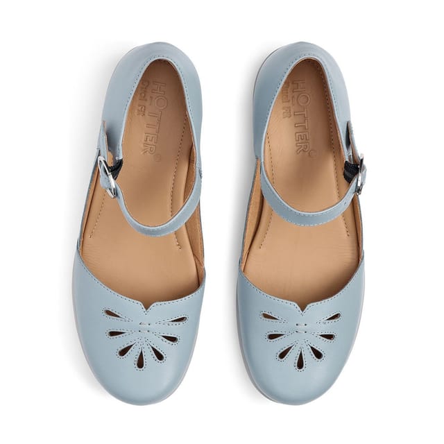 Hotter Hotter Women's 'Eloise' Mary Janes in Light Blue - 3
