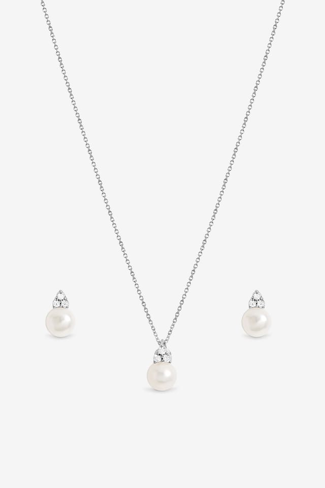 Simply Silver Simply Silver Women's 925 Sterling Silver Freshwater Pearl Set - Gift Box - 2