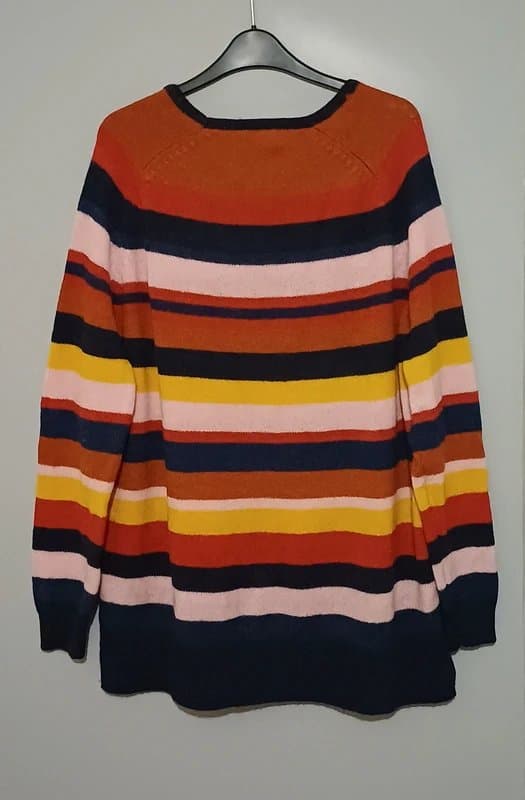 Hush Hush Multicolour Striped Alpaca Blend Jumper RRP £110 - size XL/18