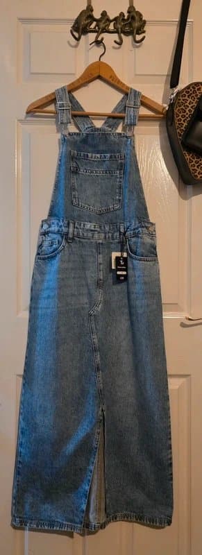 TU Brand New TU Denim Midi Dungaree Dress
