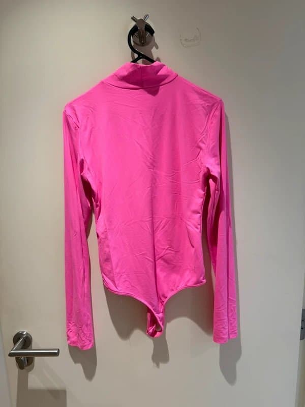 Bershka Neon pink turtleneck top