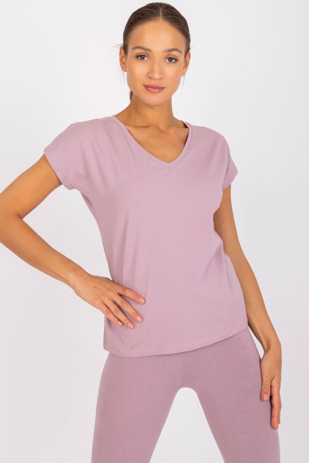 Love Lace Love Lace Women's Straight Cut Heart Neck Short Sleeve T-Shirt Style 167906 in Pink