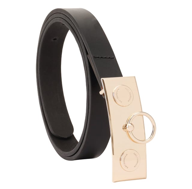Paul Costelloe Paul Costelloe Women's Wanda Leather Belt in Jet Black - 3