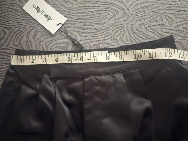 Corset Story Corset Story Black Satin Side Pockets Minnie Bloomer Shorts size 6 UK