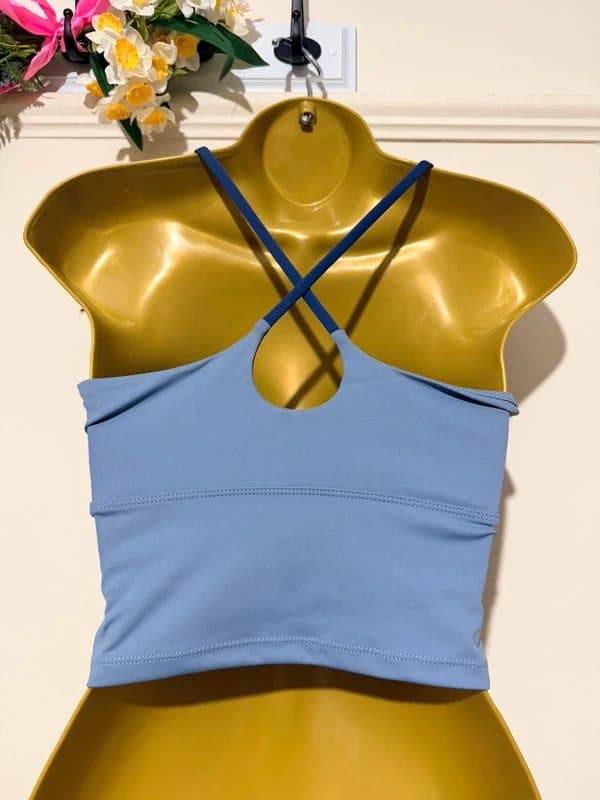 GYM Brand new Sports Tank Top,Breathable and Lightweight for Gym Yoga Top with Spaghetti