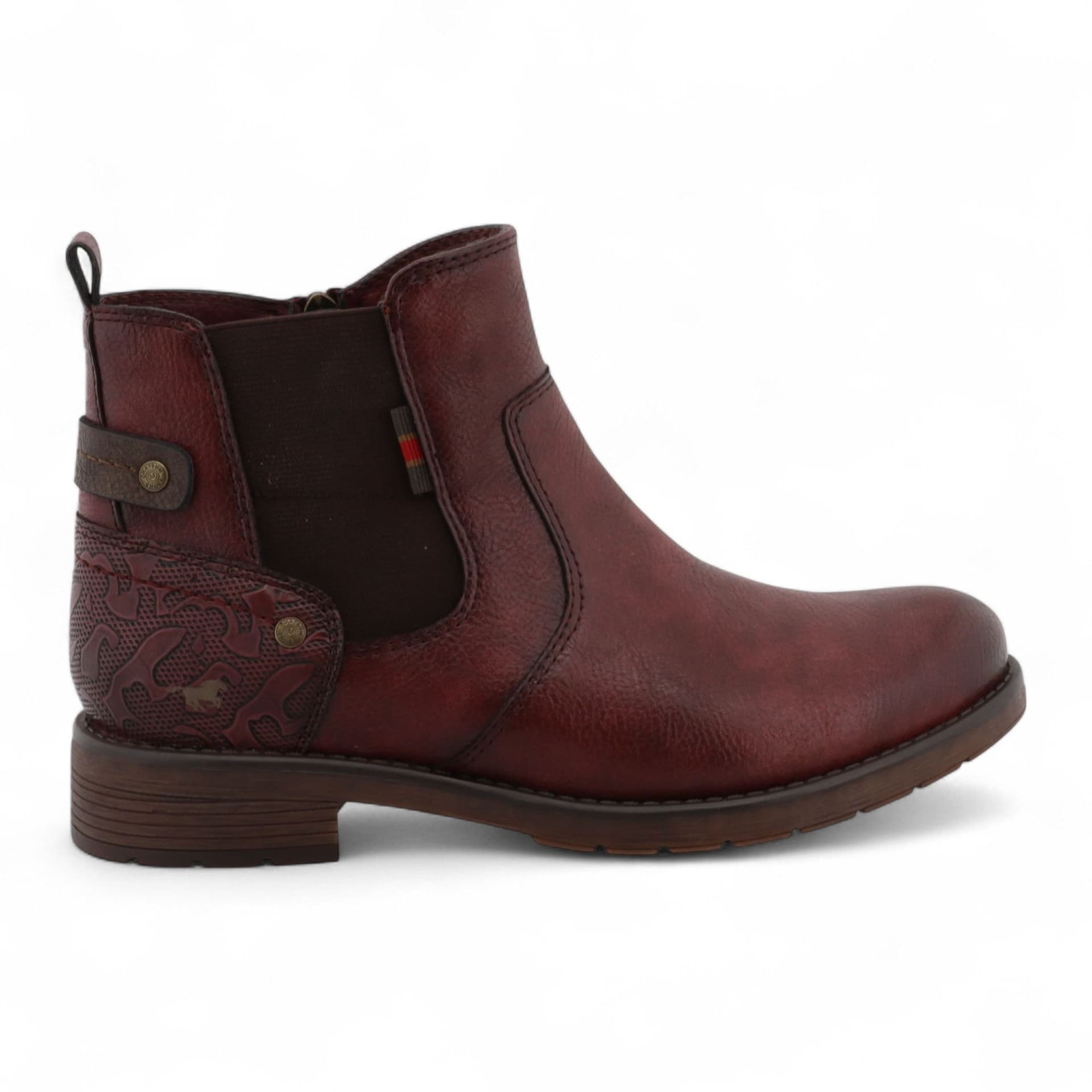 mustang Mustang Women's Burgundy Chelsea Ankle Boots